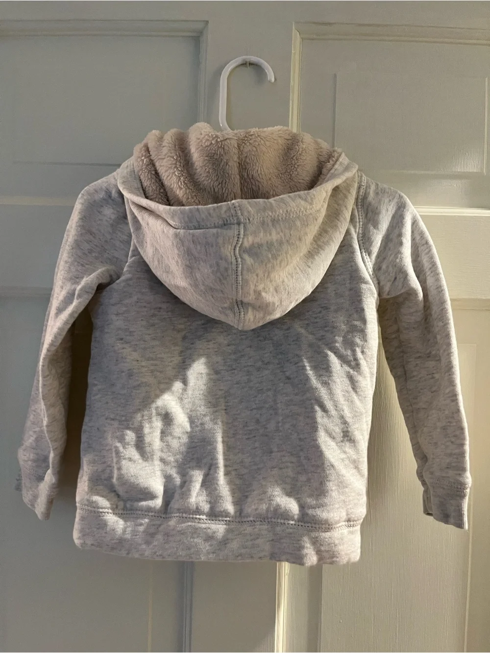 Carter's Light Gray Sherpa-Lined Zip Hoodie
